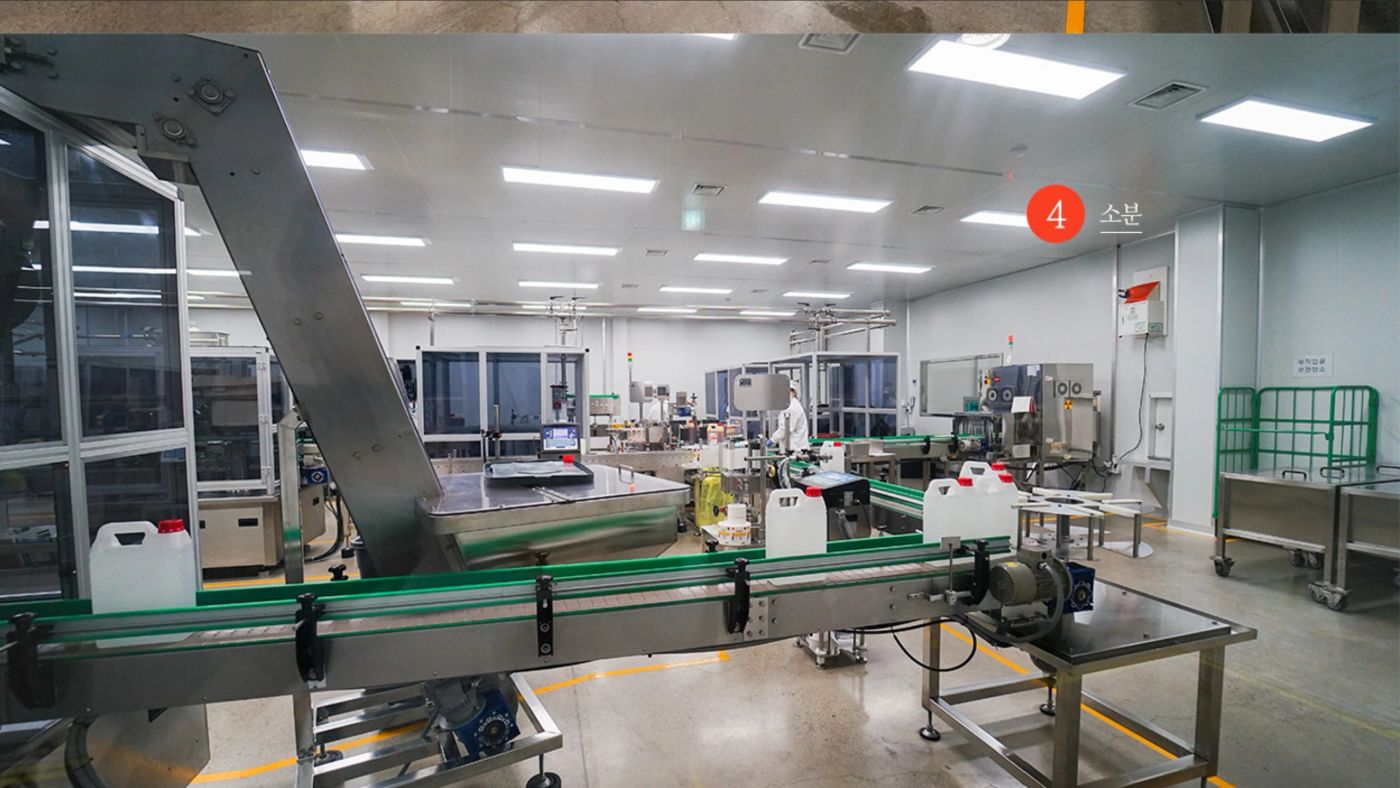 Filling and portioning line